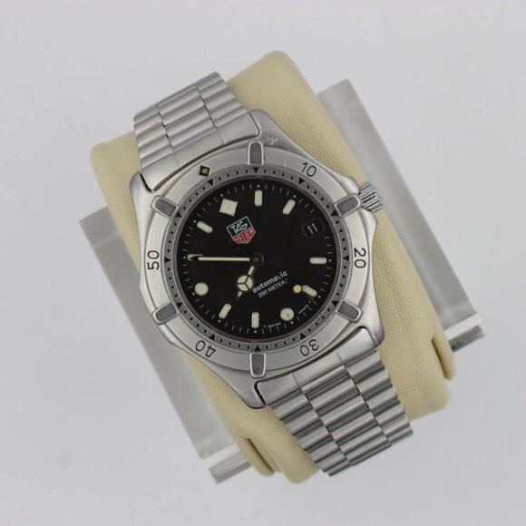 Tag Heuer 669.206 WE2110 Mens 2000 Series Automatic Watch Black Silver BA0300 - Picture 1 of 10